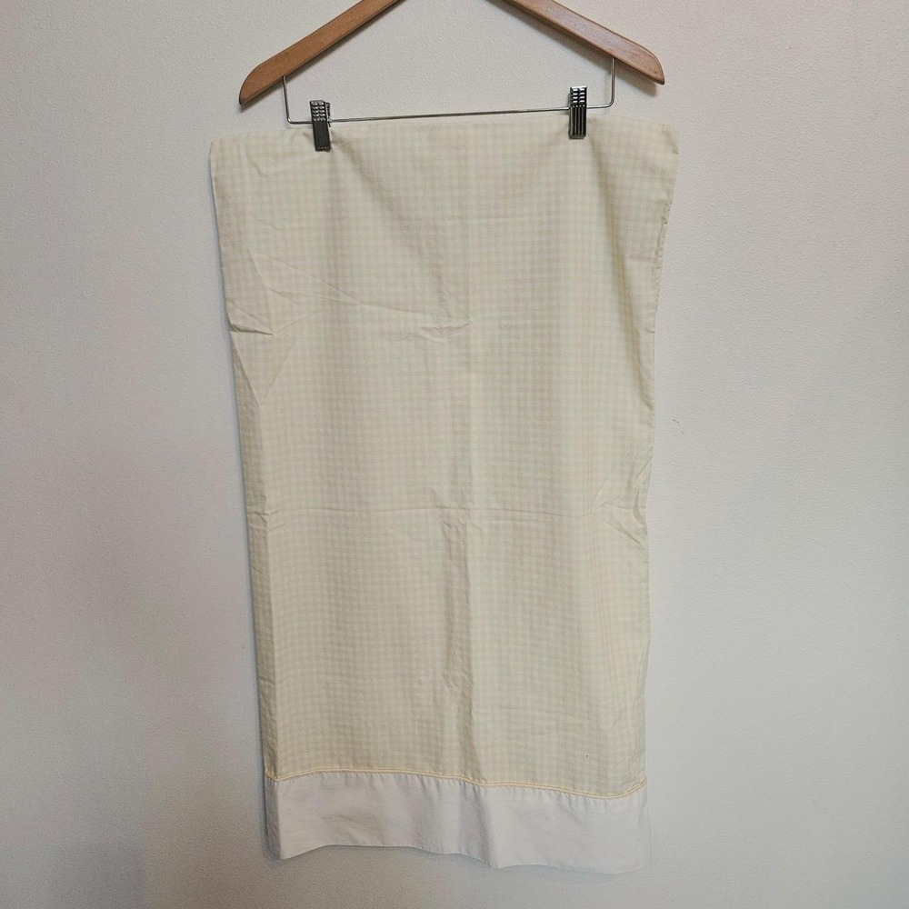 Vintage WestPoint Stevens Pair of Queen Pillowcases GinghamYellow White - Picture 3 of 6